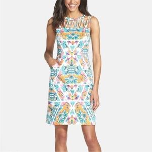 Adrianna Papell Multicolor Geometric Mini Dress